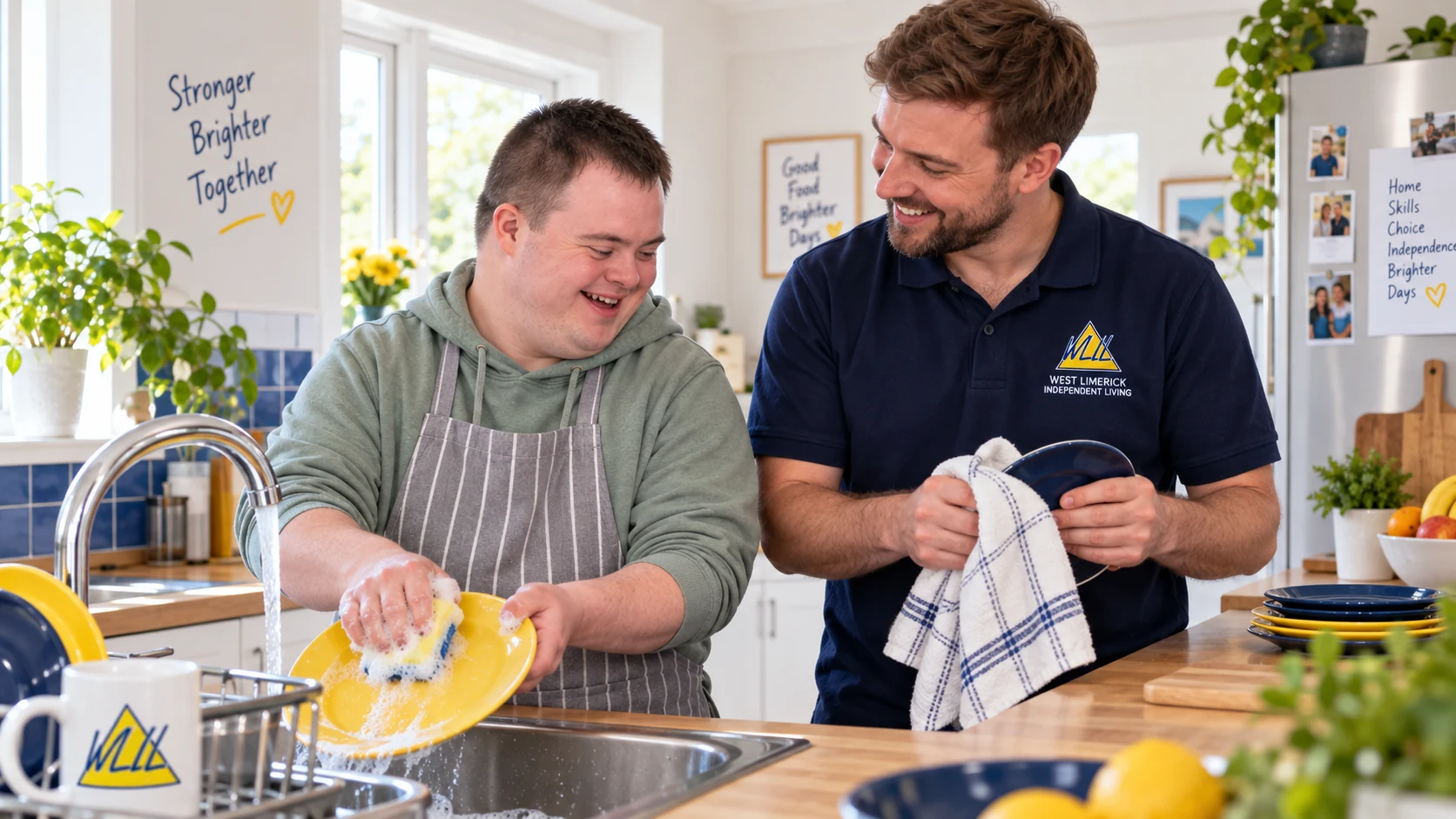 Service user and support worker planning together